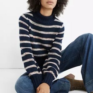 Madewell Striped Mockneck Sweater szXS